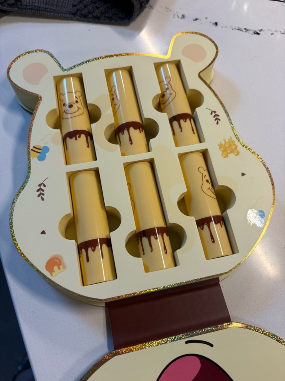 Yellow Winnie-the-Pooh Themed Lipstick Palette - Bright Yellow & Pink Shades - Picture 3 of 10